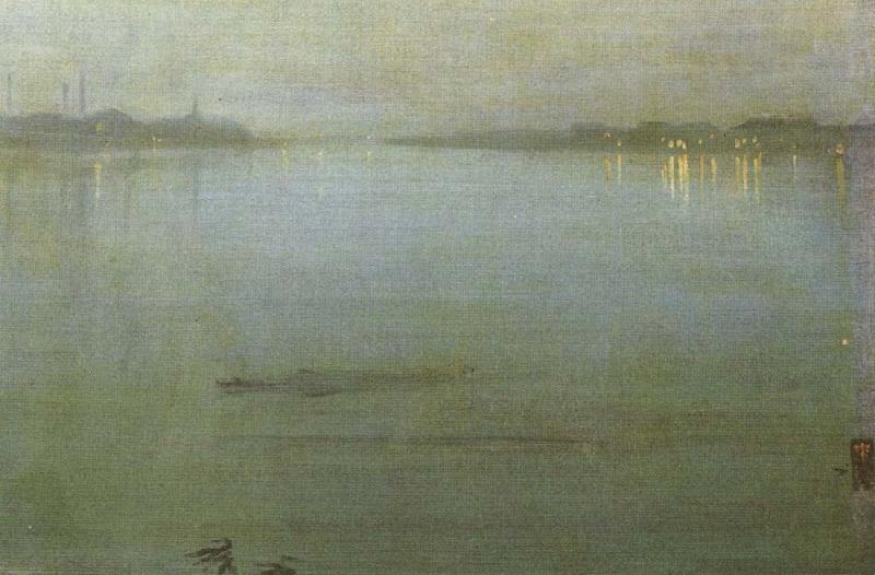 James Abbott Mcneill Whistler Nocturne inblauw and silver of the lights of Cremorne